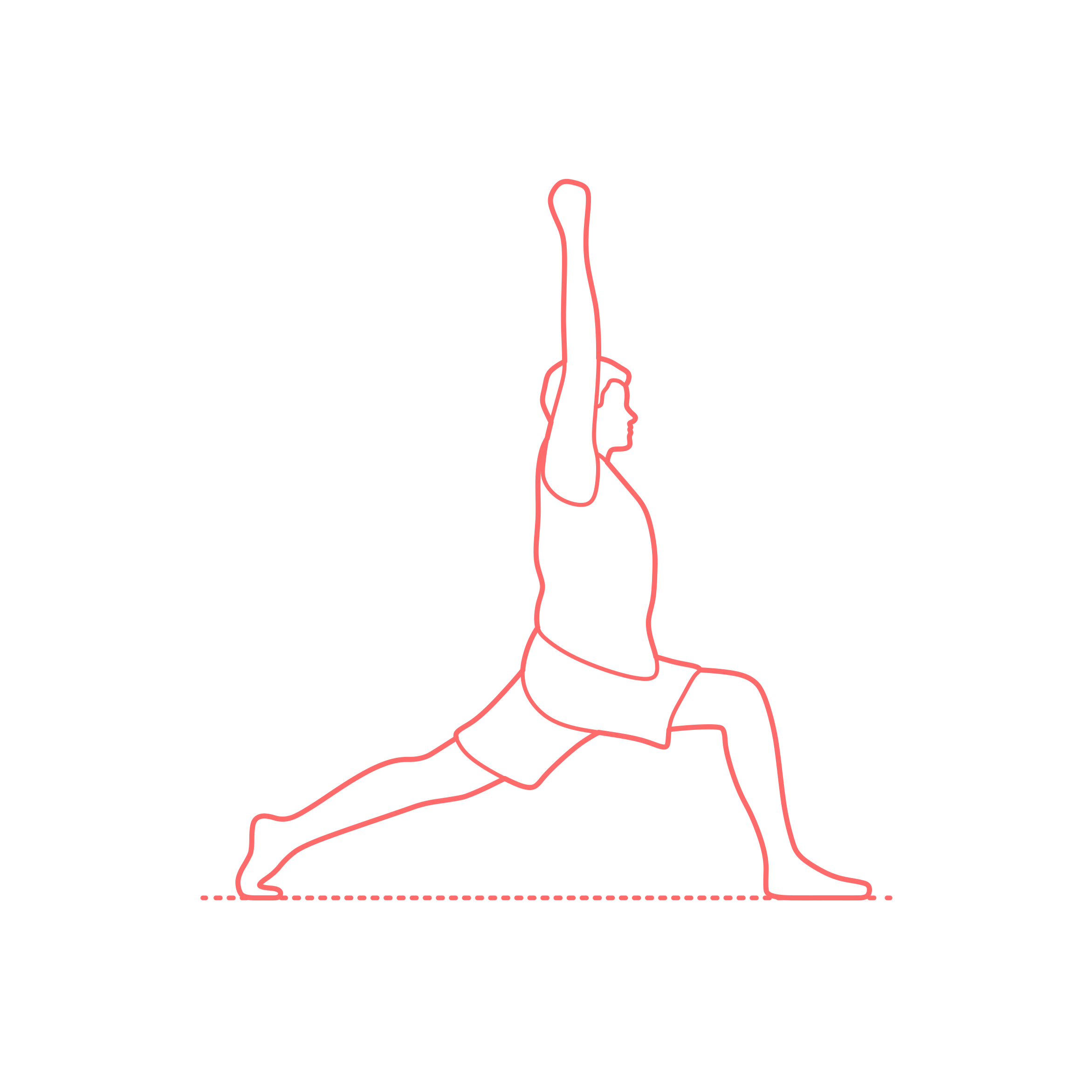 Humans Yoga Poses High Lunge Pose Outline Svg Vector Free Vectors